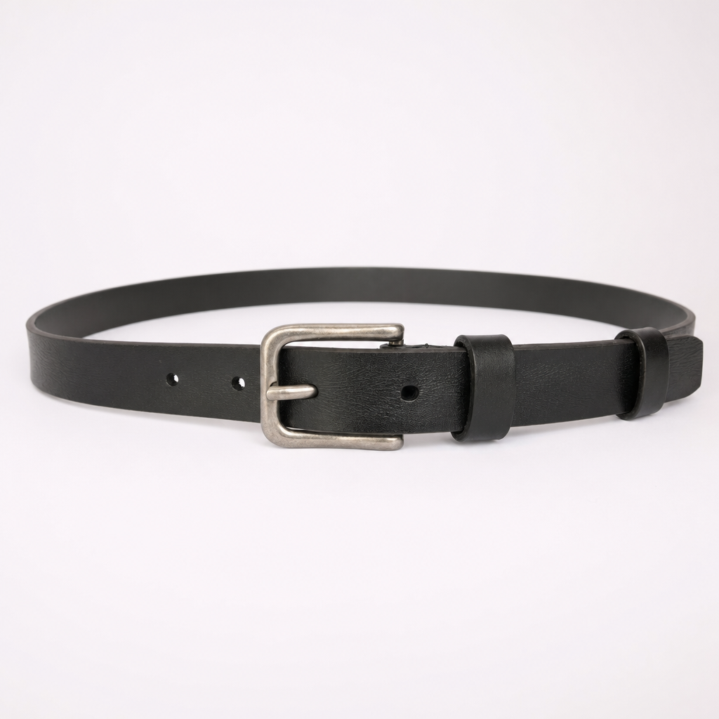 Llano Full-Grain Leather Belt in Onyx