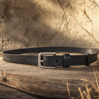 Seguin Premium Full-Grain Leather Belt in Onyx