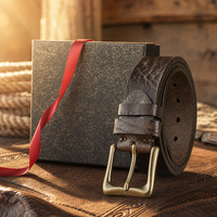 Blanco Full-Grain Leather Belt in Chestnut
