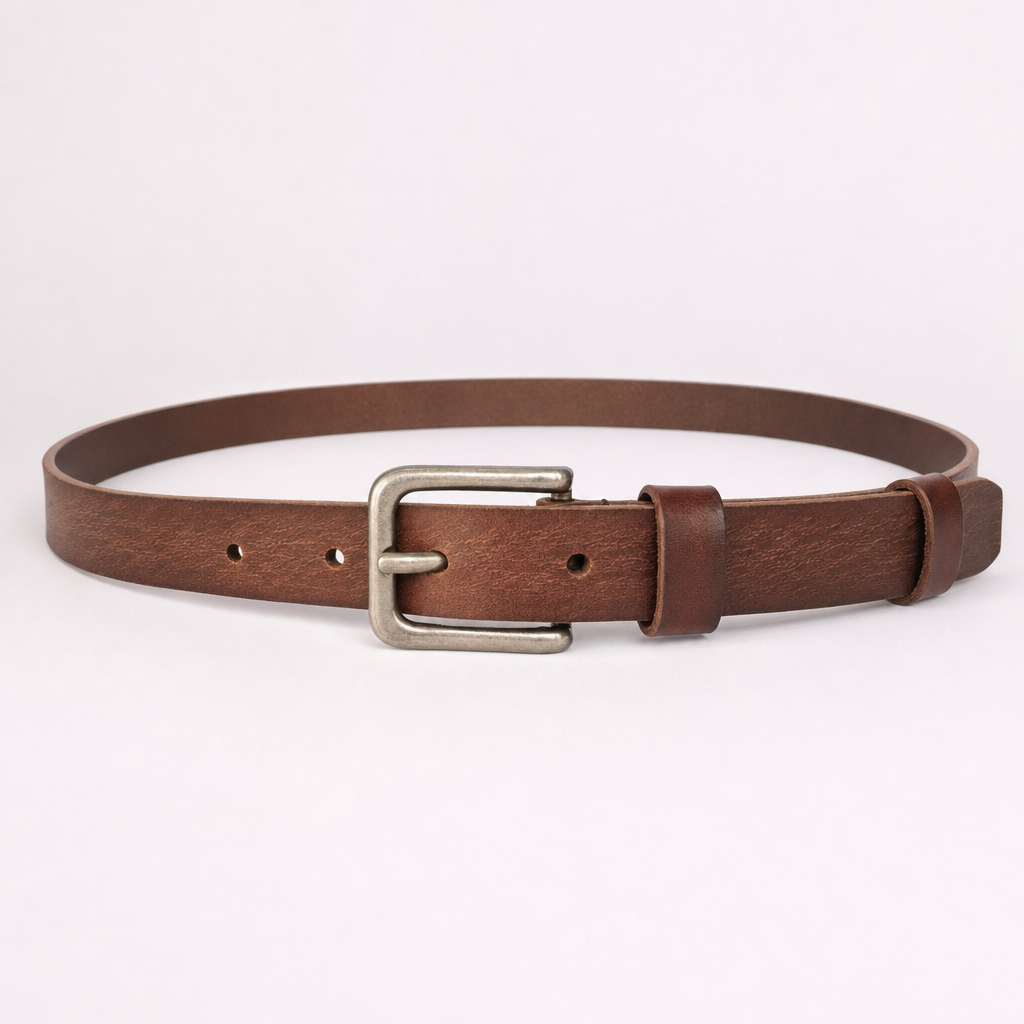 Llano Full-Grain Leather Belt in Chestnut