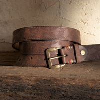 Alpine Full-Grain Leather Belt in Chestnut