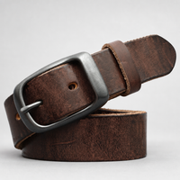 Kingsville Full-Grain Leather Belt in Saddle Brown