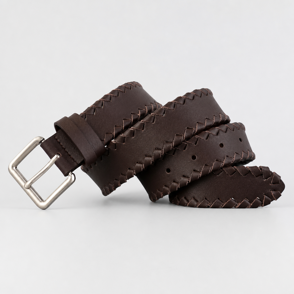 Lajitas Full-Grain Leather Belt in Espresso Brown