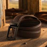 Alpine Full-Grain Leather Belt in Espresso Polished