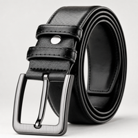 Hondo Full-Grain Leather Belt in Jet Black