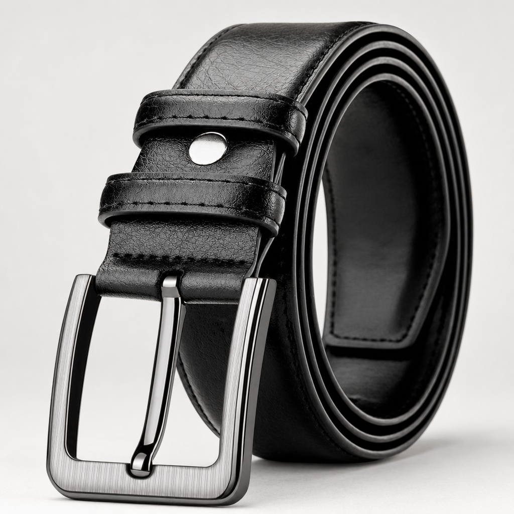 Hondo Full-Grain Leather Belt in Jet Black