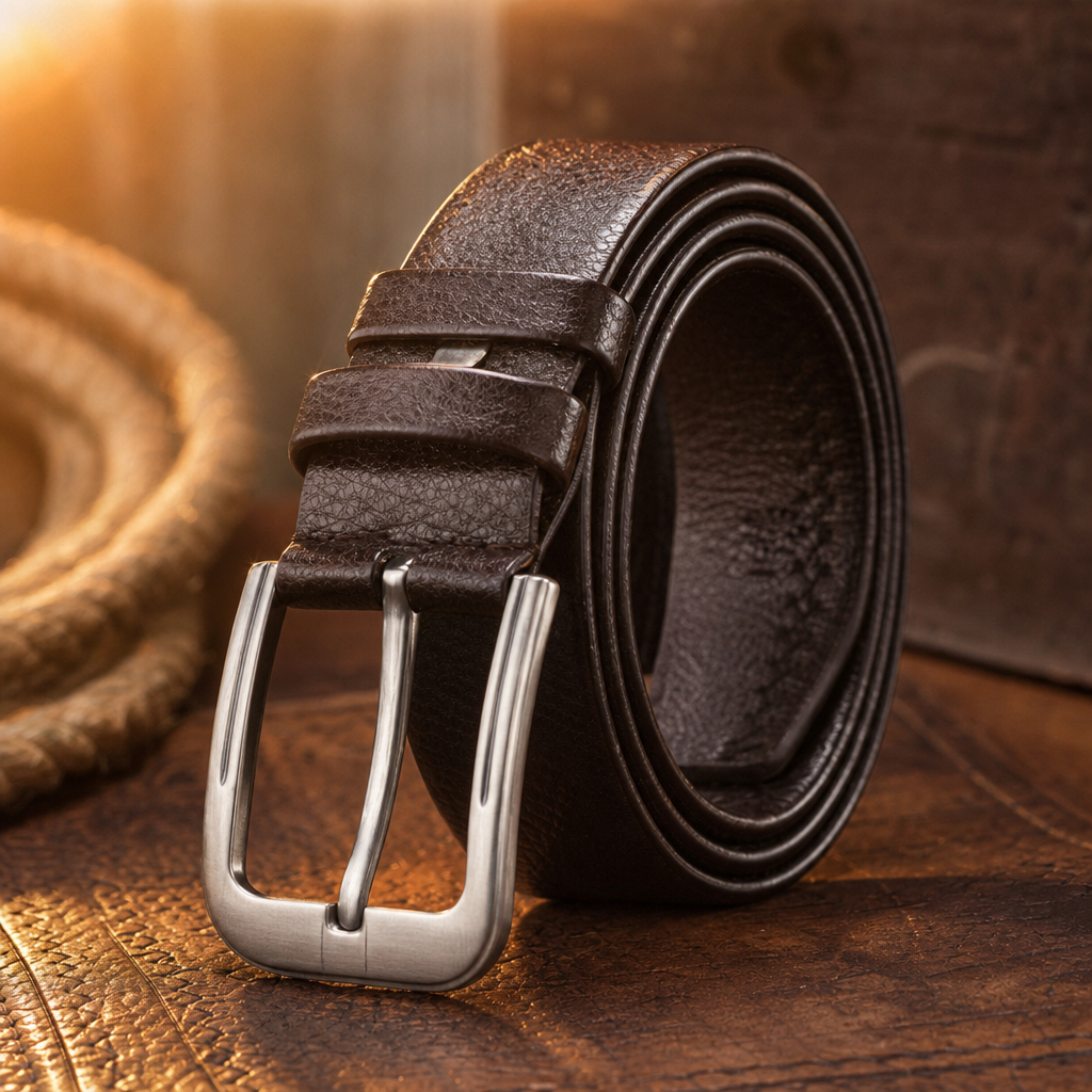Kerrville Classic Leather Belt in Saddle Brown