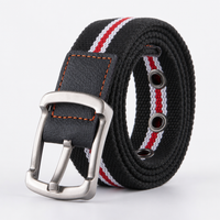 Dilley Canvas Belt in Black Racing Stripe