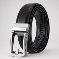 Carthage Full-Grain Leather Belt in Onyx Silver
