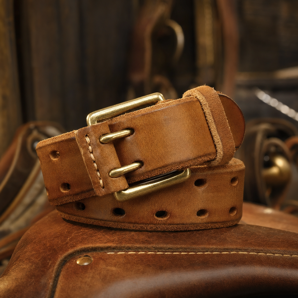 Terlingua Full-Grain Leather Belt in Caramel