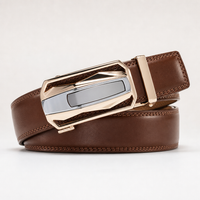 Shafter Leather Belt in Chestnut Brown