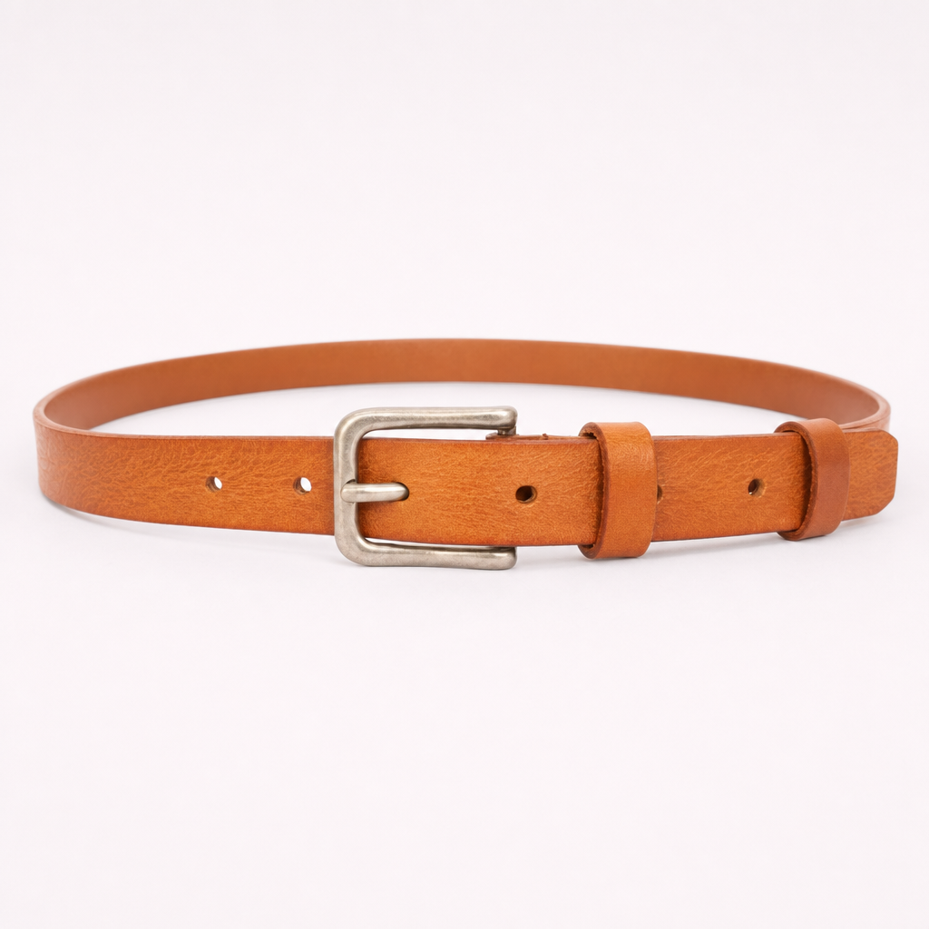 Llano Full-Grain Leather Belt in Caramel Tan