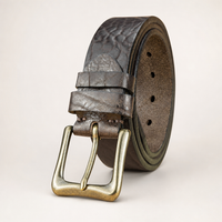 Marathon Full-Grain Leather Belt in Weathered Coffee