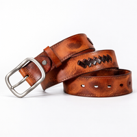Cuero Full-Grain Leather Belt in Saddle Tan