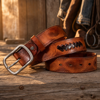Hico Full-Grain Leather Belt in Saddle Tan