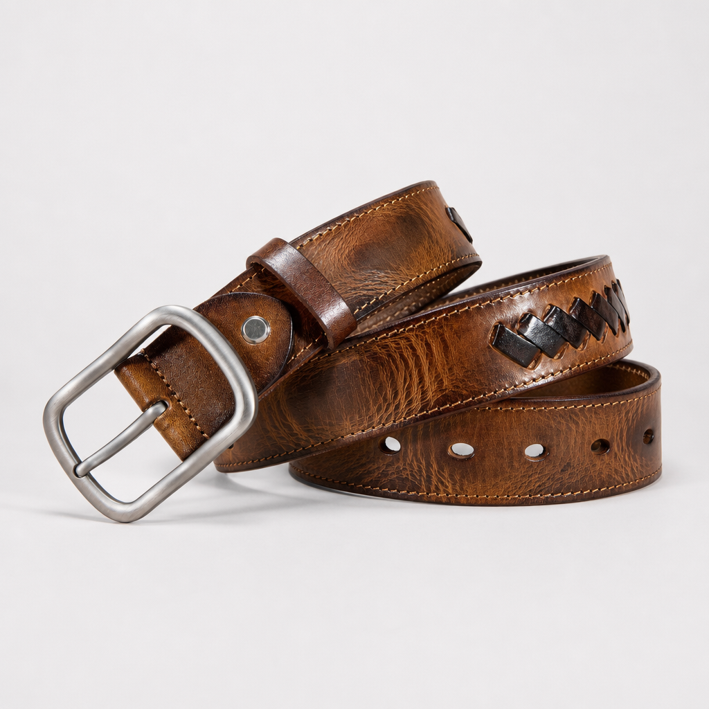 Cuero Full-Grain Leather Belt in Honey Tan