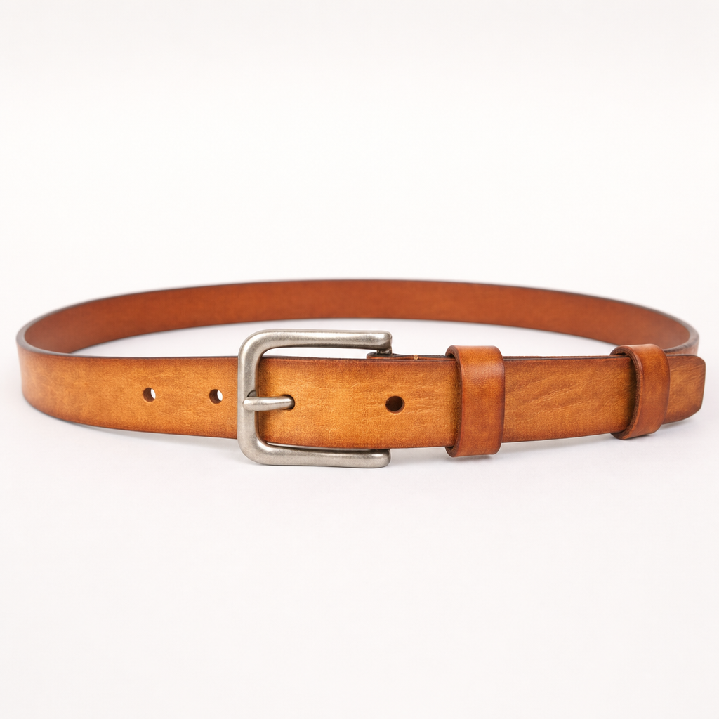 Llano Full-Grain Leather Belt in Saddle Tan