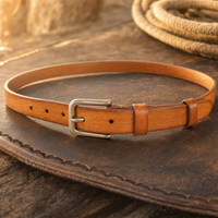 Seguin Premium Full-Grain Leather Belt in Saddle Tan