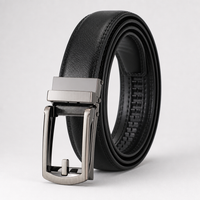 Carthage Full-Grain Leather Belt in Onyx Brushed