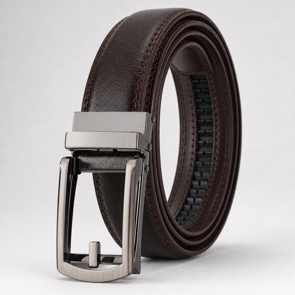 Carthage Full-Grain Leather Belt in Espresso Brushed
