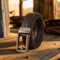 Alpine Full-Grain Leather Belt in Espresso Brushed
