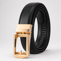Carthage Full-Grain Leather Belt in Onyx Gold