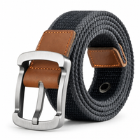 Dilley Canvas Belt in Charcoal