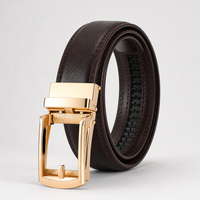 Carthage Full-Grain Leather Belt in Espresso Gold