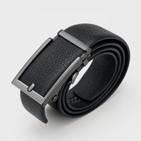 Angelina Dress Full-Grain Leather Belt in Black Gunmetal