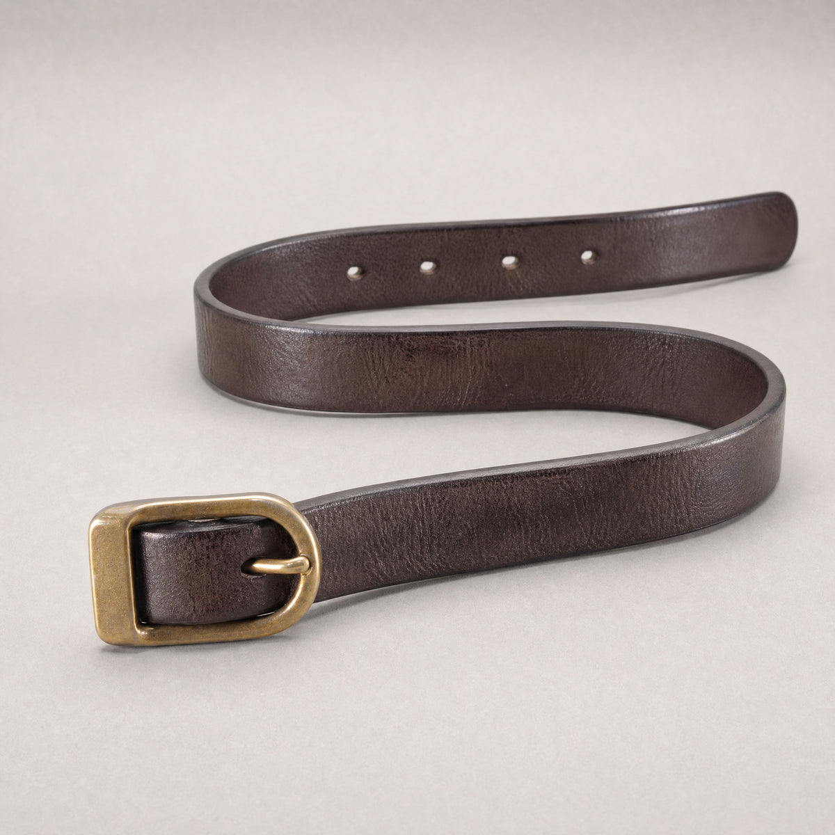Baird Slim Full-Grain Leather Belt in Brown