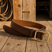 Beeville Full-Grain Leather Belt in Tan