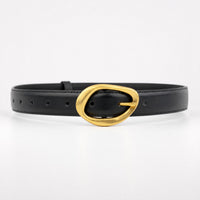 Bertram Full-Grain Leather Belt in Black