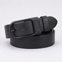 Bruceville Full-Grain Leather Belt in Black Black