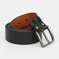 Canton Full-Grain Leather Belt in Black