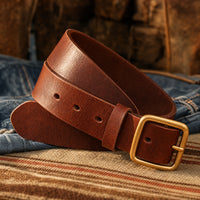 Childress Full-Grain Leather Belt in Chestnut