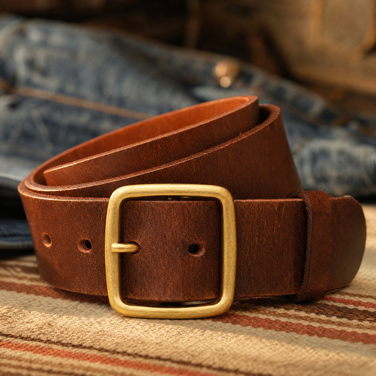 Childress Full-Grain Leather Belt in Tan