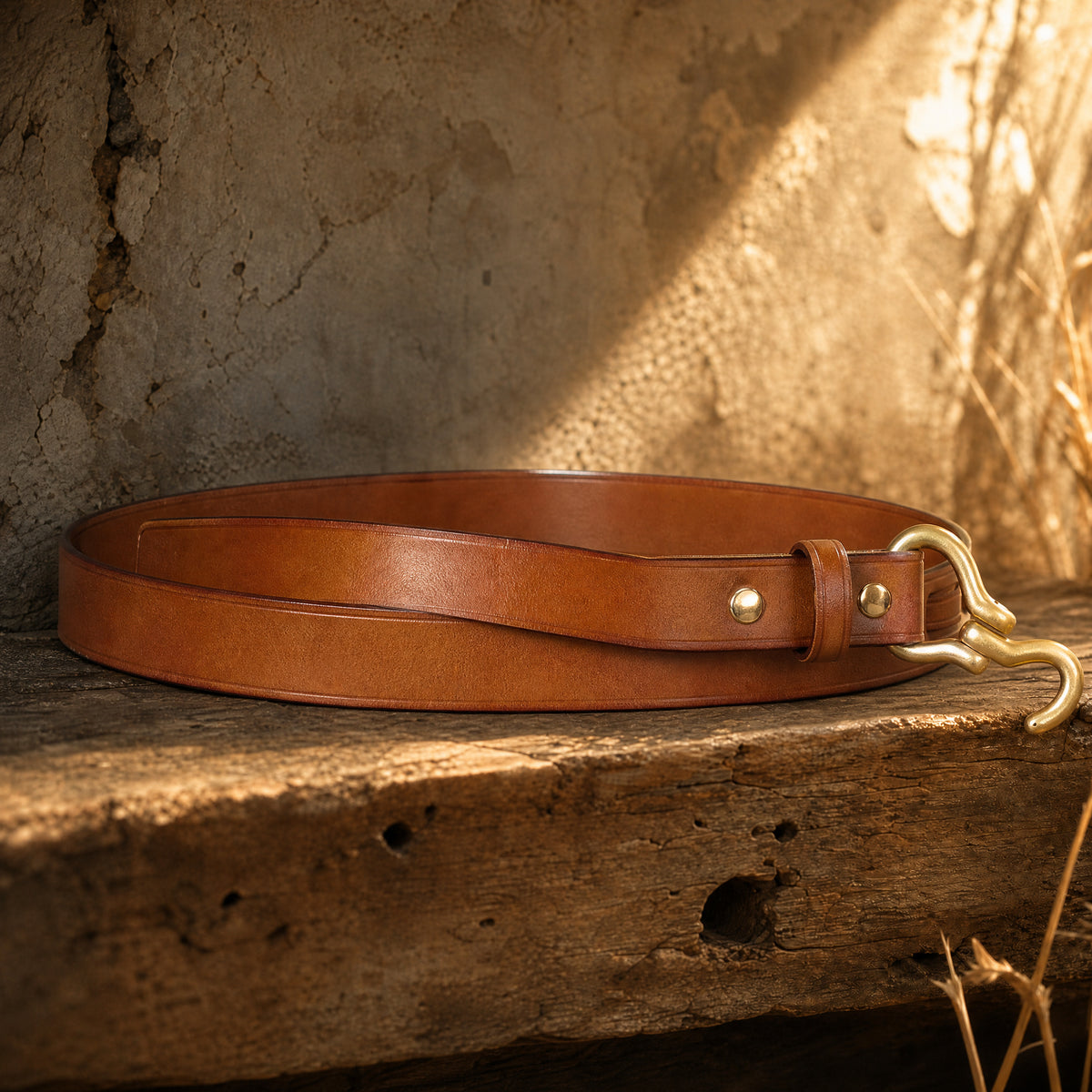 Cisco Slim Full-Grain Leather Belt in Tan