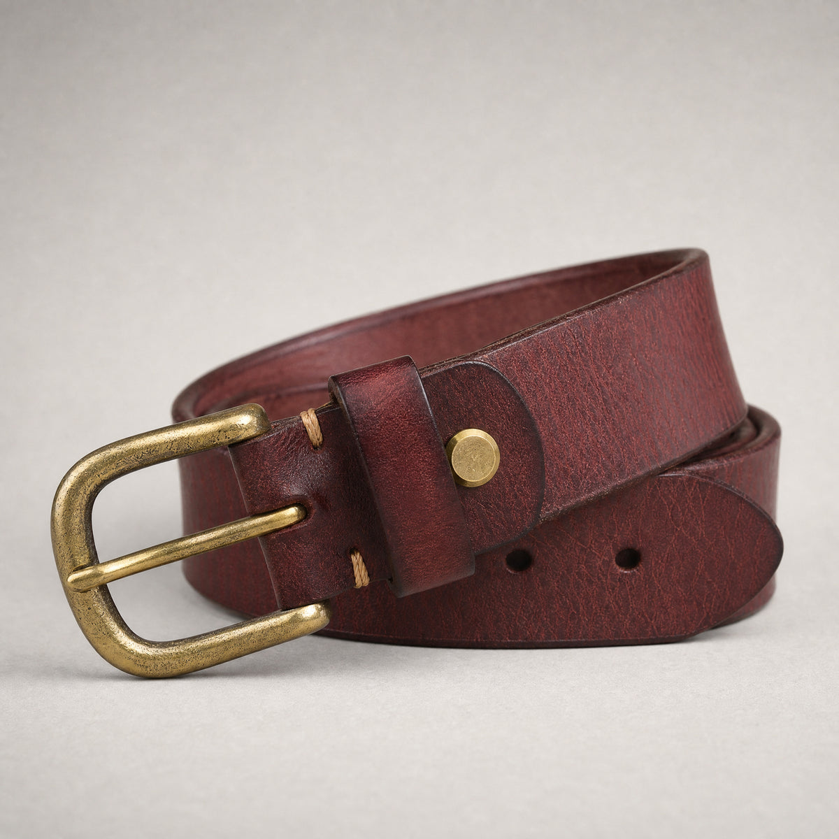 Clarendon Full-Grain Leather Belt in Chestnut