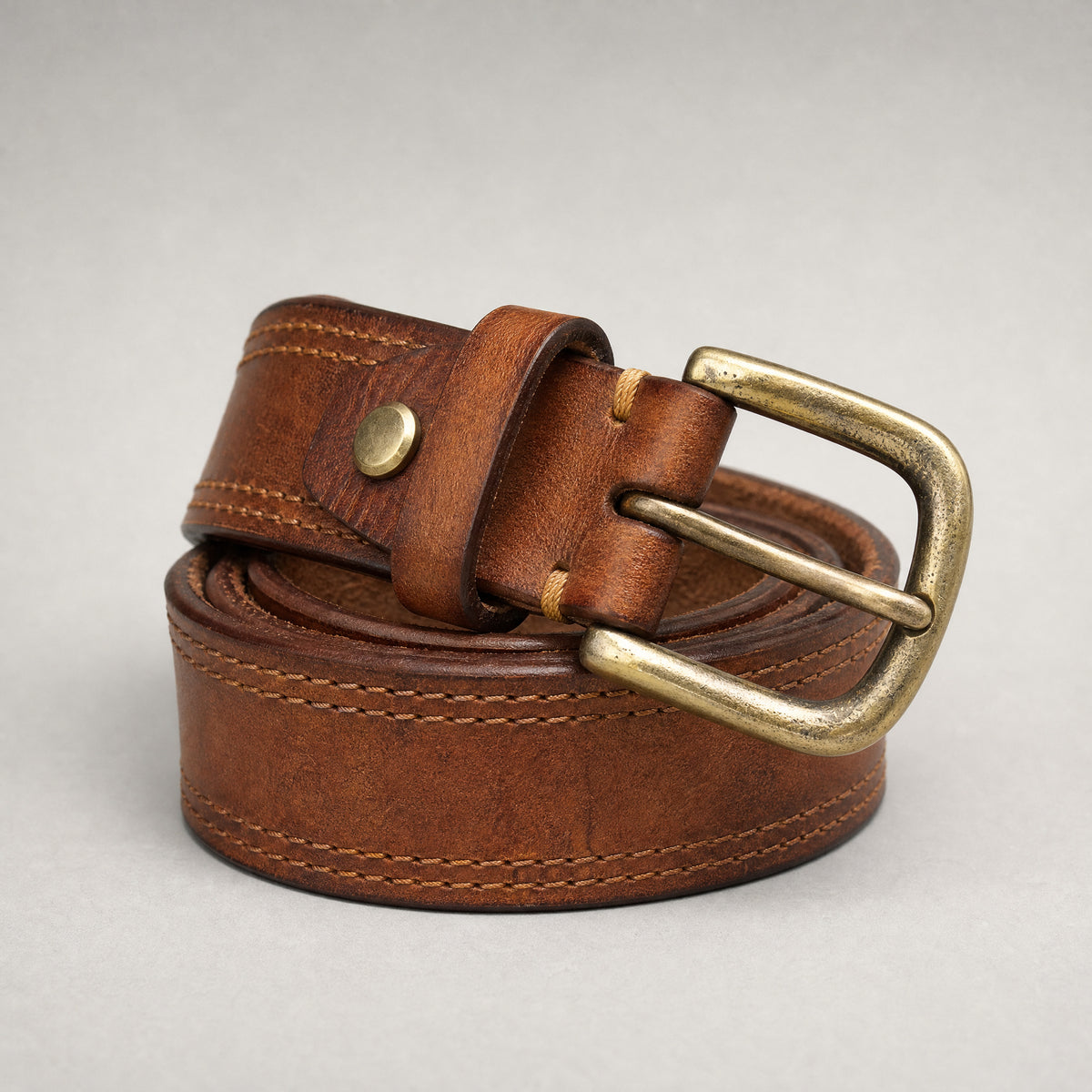 Clarendon Full-Grain Leather Belt in Tan