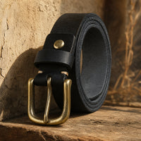 Claude Full-Grain Leather Belt in Black