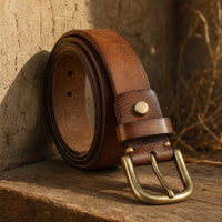 Claude Full-Grain Leather Belt in Tan