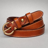 Dawson Slim Full-Grain Leather Belt in Tan