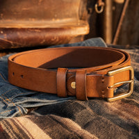 DeWitt Heavy-Duty Full-Grain Leather Belt in Brown