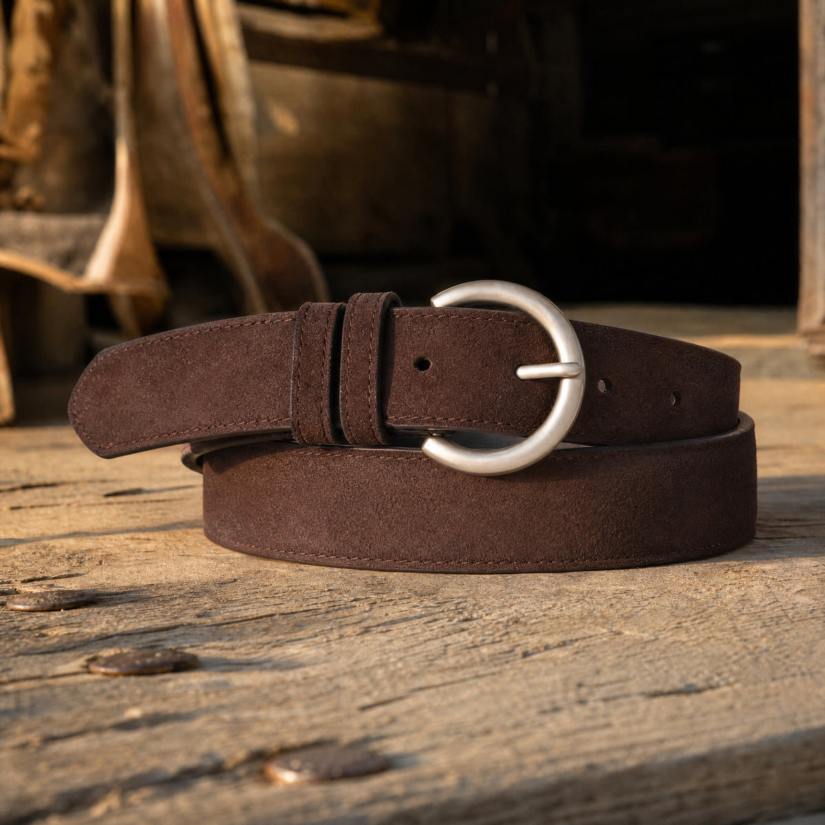 Fulton Full-Grain Leather Belt in Brown