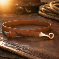 Graford Slim Full-Grain Leather Belt in Cognac