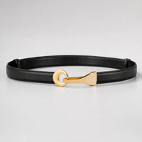 Jacksboro Slim Full-Grain Leather Belt in Black