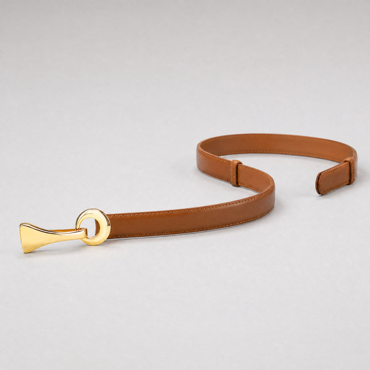 Jacksboro Slim Full-Grain Leather Belt in Cognac