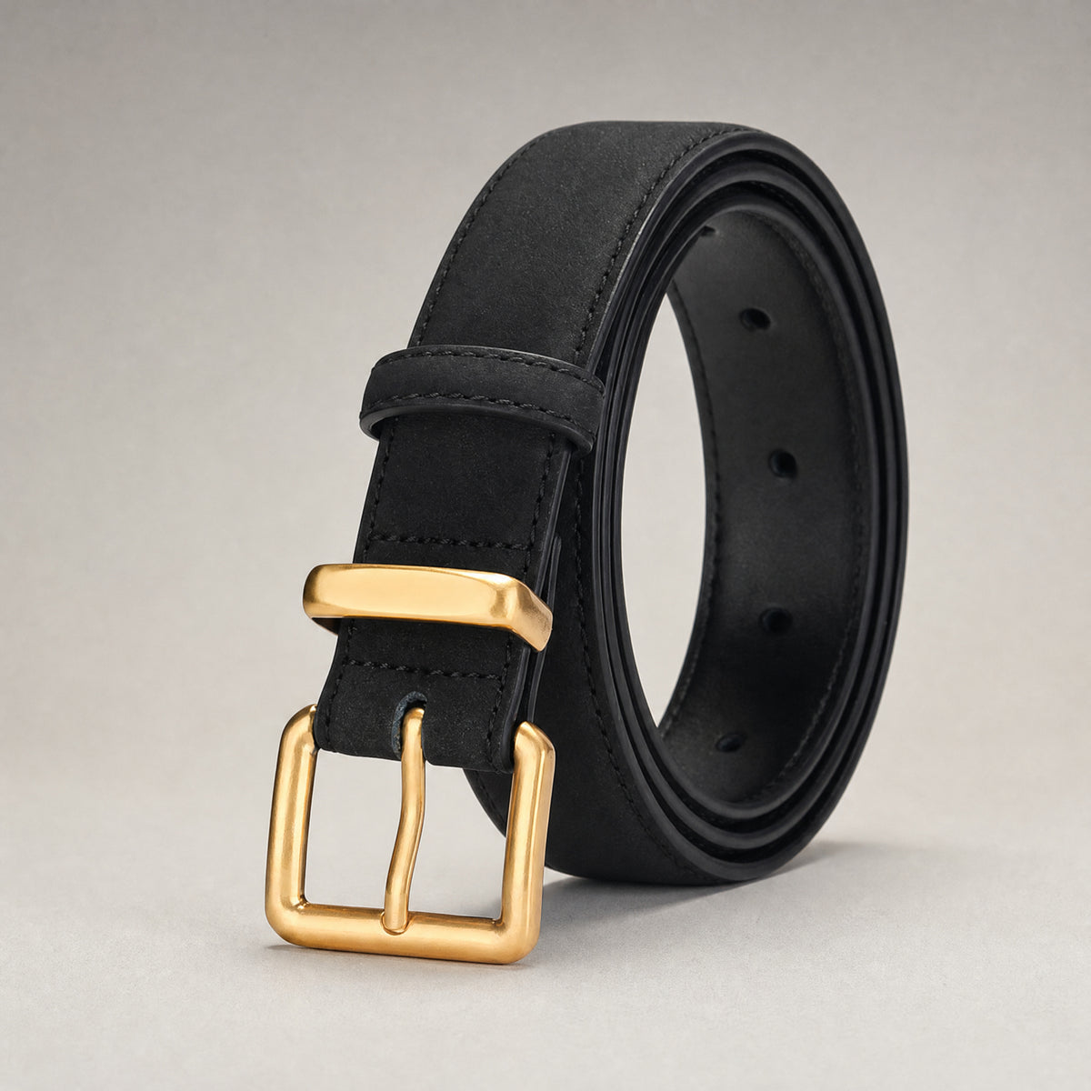 Kleberg Dress Full-Grain Leather Belt in Black
