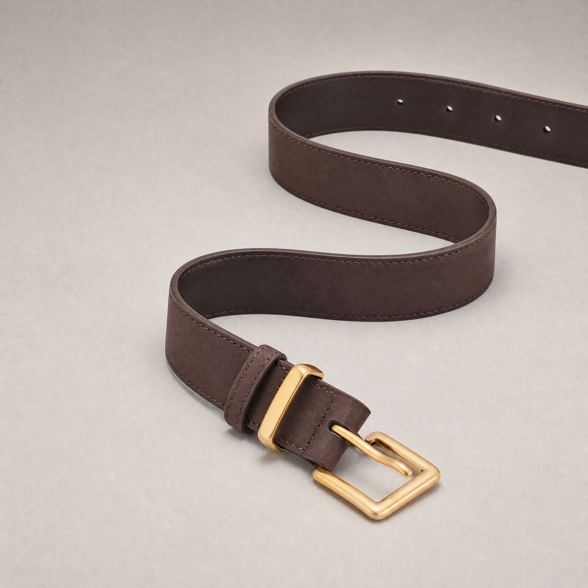 Kleberg Dress Full-Grain Leather Belt in Dark Brown