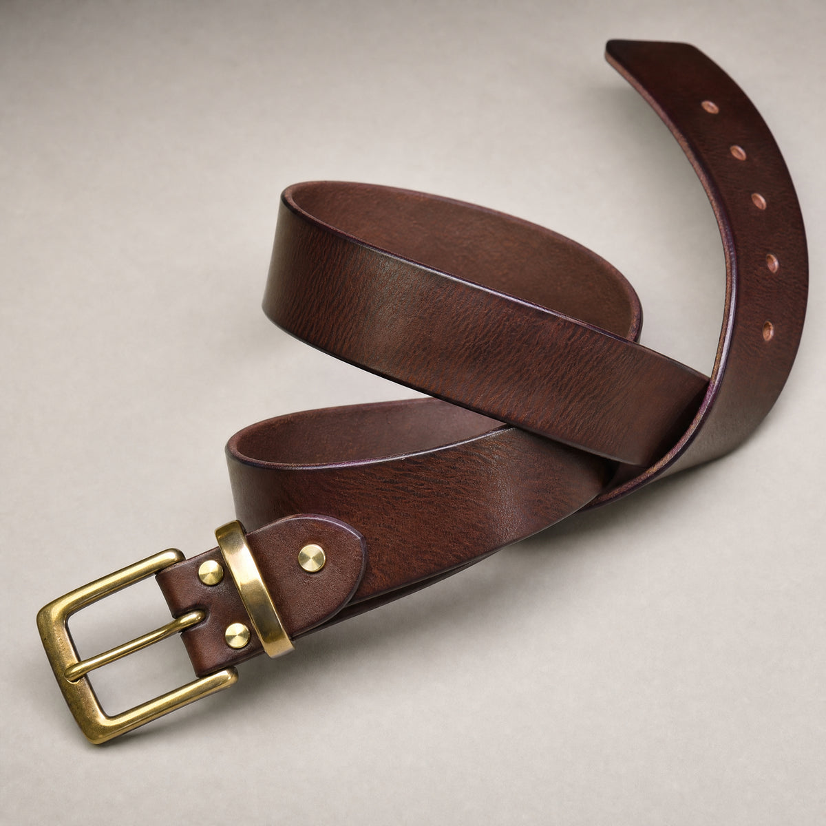 Marshall Heavy-Duty Full-Grain Leather Belt in Brown